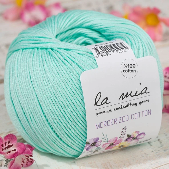 La Mia Mercerized Cotton Açık Yeşil El Örgü İpi - 137 - 33588 ürün görseli 1