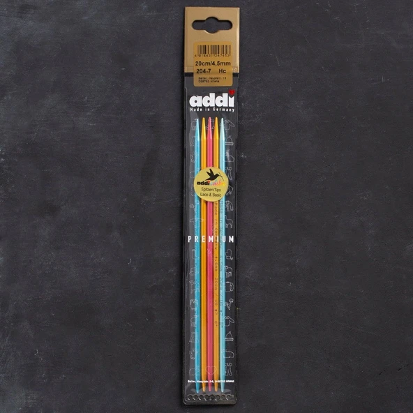 Addi Colibri 4,5mm 20cm Renkli Çorap Şişi - 204-7 ürün görseli 1