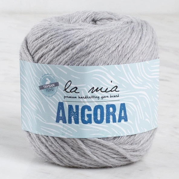 La Mia Angora Gri El Örgü İpi - L047 - 34013 ürün görseli 1