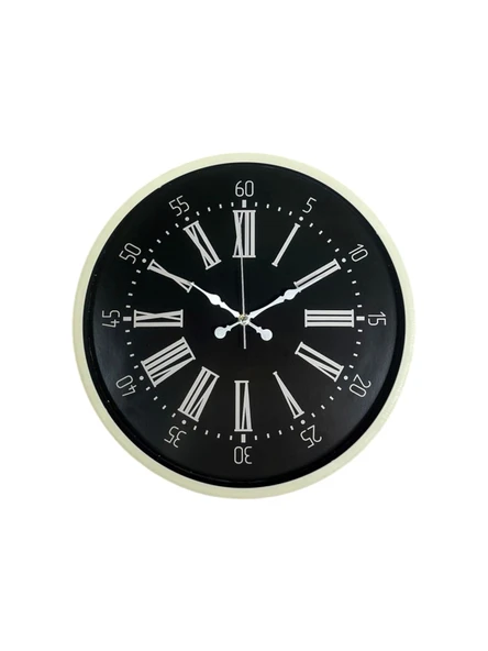 36 Cm Krem Modern Duvar Saati - Resim 2