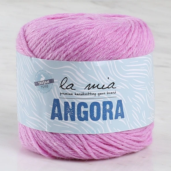La Mia Angora 50gr Pembe El Örgü İpi - L107 - 33800 ürün görseli 1