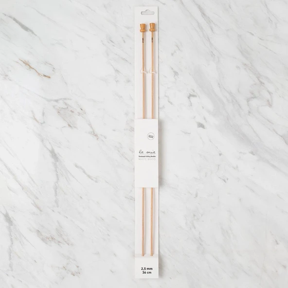 La Mia Whitewood 2.5 mm 36 cm Ahşap Örgü Şişi ürün görseli 1