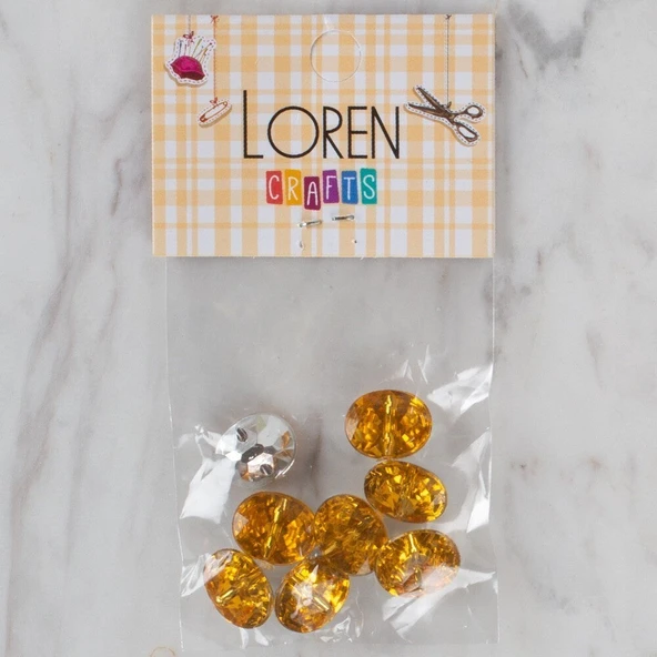 Almira Butik Loren Crafts hardal sarısı 8 li düğme - 242 ürün görseli 1