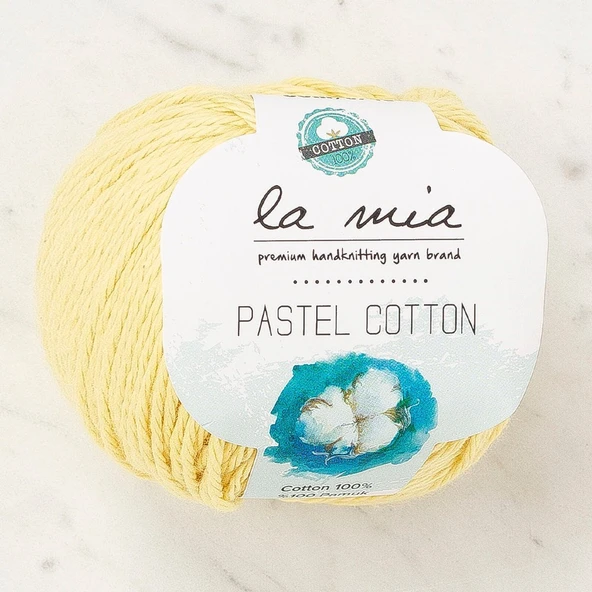 La Mia Pastel Cotton Sarı El Örgü İpi - L183 - 33959 ürün görseli 1