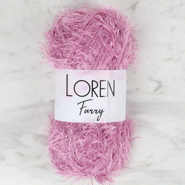 Loren Furry Gül Kurusu El Örgü İpi - RF012 - 34048 ürün görseli 1