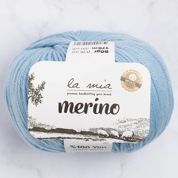 La Mia Merino Mavi El Örgü İpi - L095 - 33784 ürün görseli 1