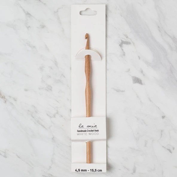 La Mia Whitewood 4.5 mm 15.5 cm Ahşap Yün Tığ ürün görseli 1