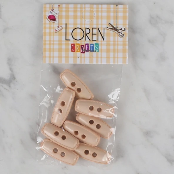 Almira Butik Loren Crafts pudra rengi 8 li çoban düğmesi - 82 ürün görseli 1