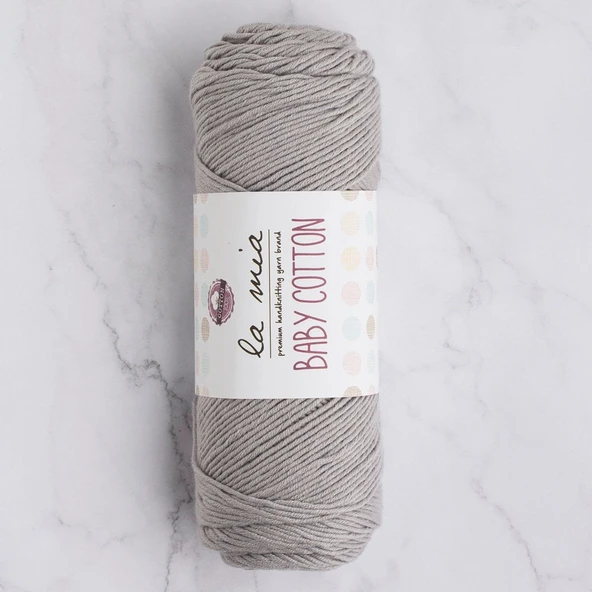 La Mia Baby Cotton Gri El Örgü İpi - L031 - 33631 ürün görseli 1