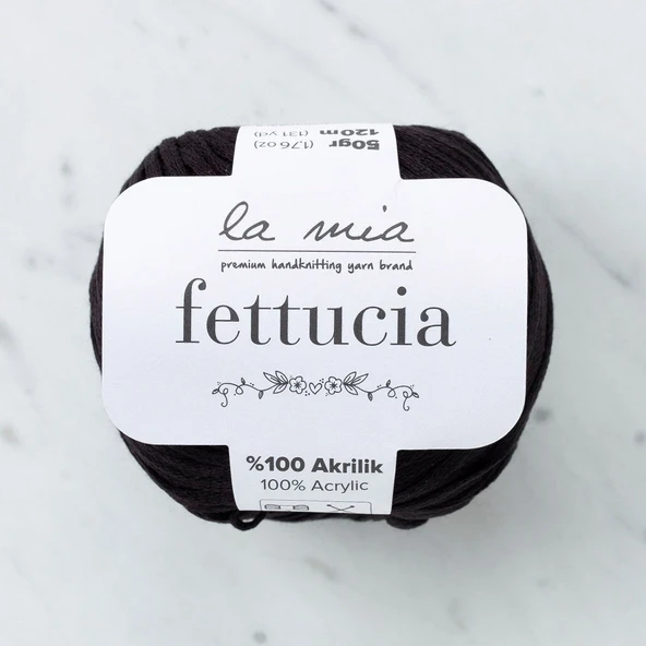 La Mia Fettucia Siyah El Örgü İpi - L006 - 33876 ürün görseli 1