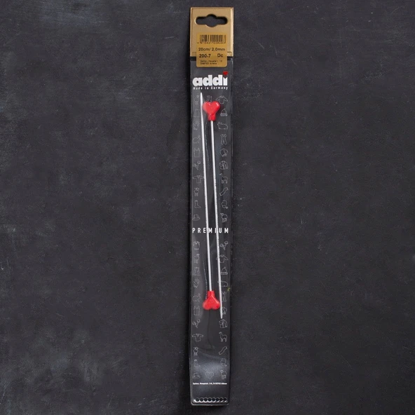 Addi Kalpli 2mm 20cm Klasik Alüminyum Örgü Şişi - ürün görseli 1
