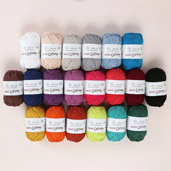LA MİA MİNİ COTTONY 20'Lİ PAKET 25G RENKLİ EL ÖRGÜ ürün görseli 1