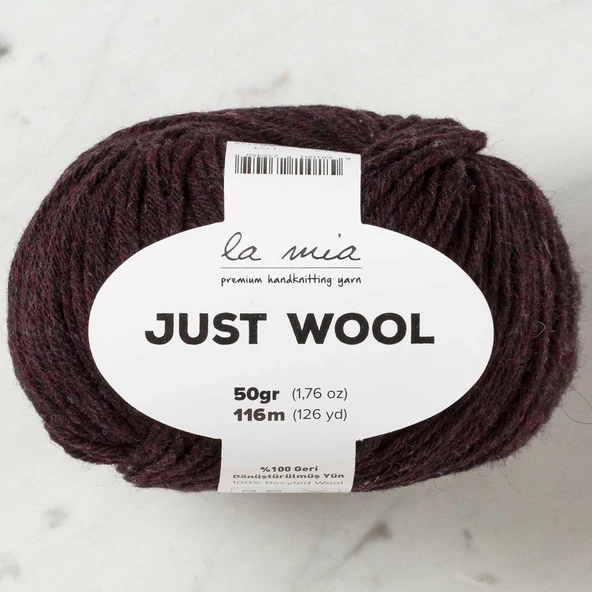 La Mia Just Wool Mürdüm El Örgü İpi - LT009 - 33835 ürün görseli 1
