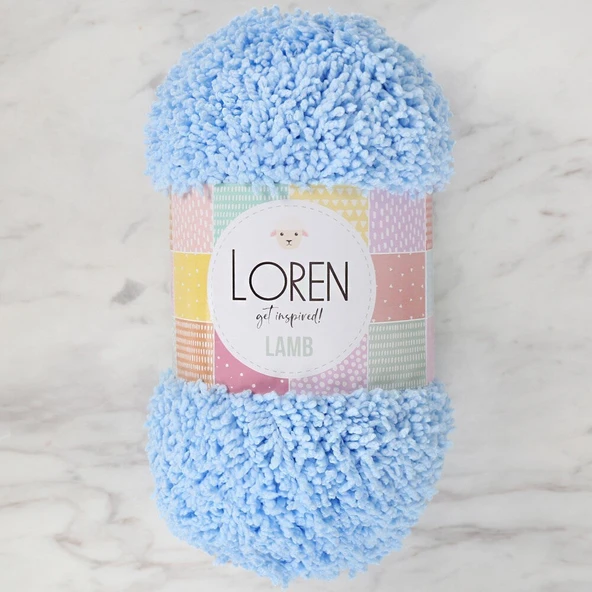 Almira Butik Loren Lamb Bebe Mavi El Örgü İpi - R040 ürün görseli 1