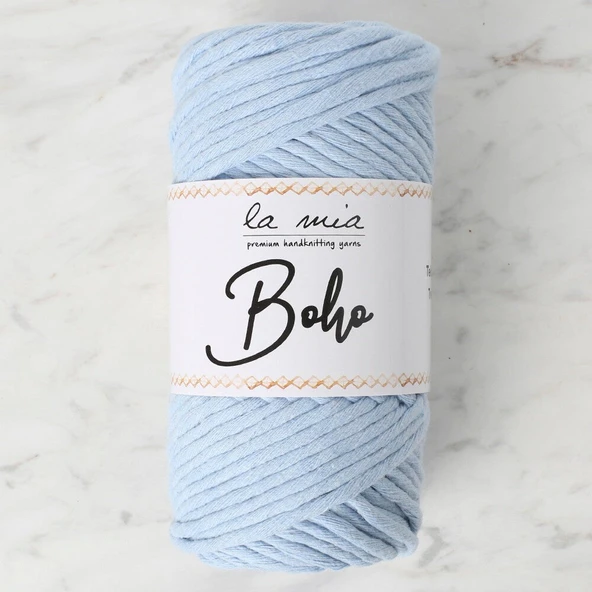 La Mia Boho Açık Mavi Büküm Makrome İpi - L069 - 33995 ürün görseli 1
