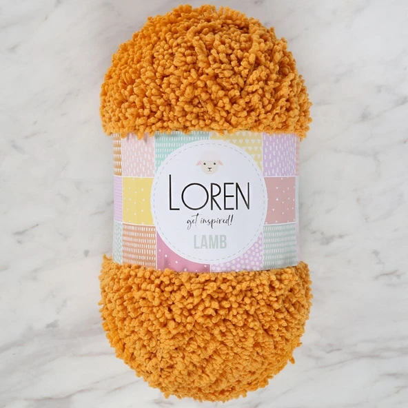 Almira Butik Loren Lamb Hardal El Örgü İpi - R045 ürün görseli 1