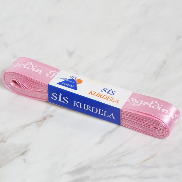 Loren Crafts 2cm 10 mt Pembe Saten Hoşgeldin Bebek ürün görseli 1