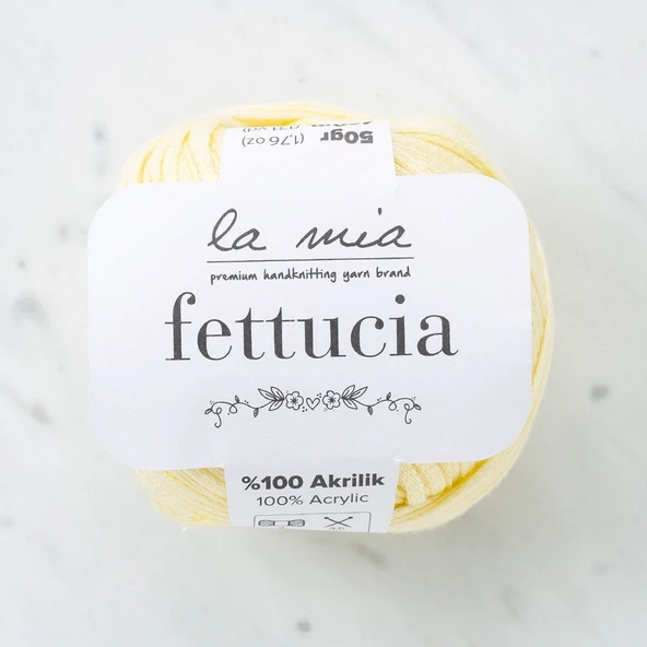 La Mia Fettucia Toz Sarı El Örgü İpi - L028 - 33878 ürün görseli 1