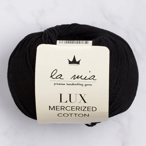 La Mia Lux Mercerized Cotton Siyah El Örgü İpi - 1 - 33741 ürün görseli 1