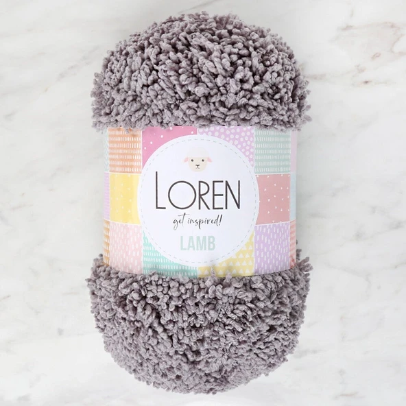Almira Butik Loren Lamb Gri El Örgü İpi - R025 ürün görseli 1