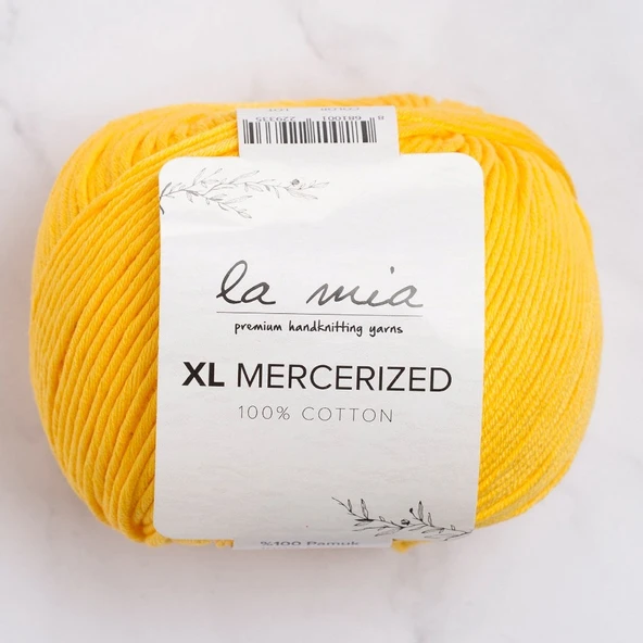 La Mia XL Mercerized Koyu Sarı El Örgü İpi - 181 - 33771 ürün görseli 1