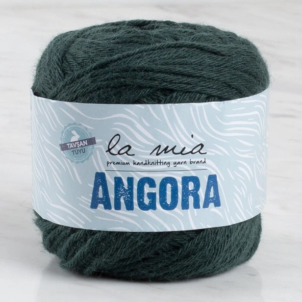 La Mia Angora 50gr. Koyu Yeşil El Örgü İpi - L131 - 34215 ürün görseli 1