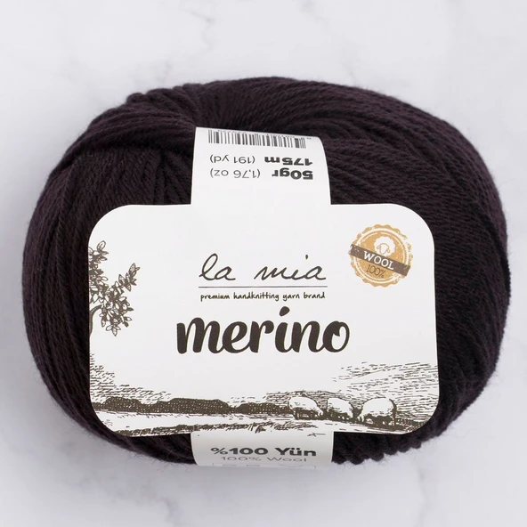 La Mia Merino Siyah El Örgü İpi - L006 - 33790 ürün görseli 1