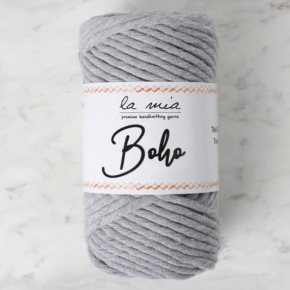 La Mia Boho Gri Büküm Makrome İpi - L031 - 33986 ürün görseli 1