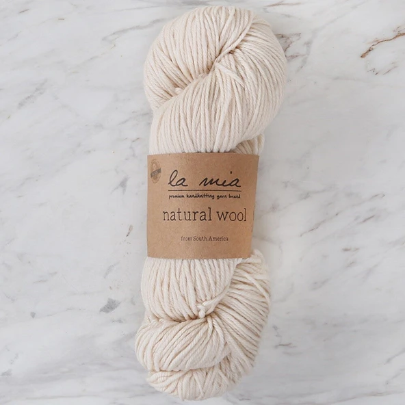 La Mia Natural Wool Krem El Örgü İpi - H1 - 33607 ürün görseli 1