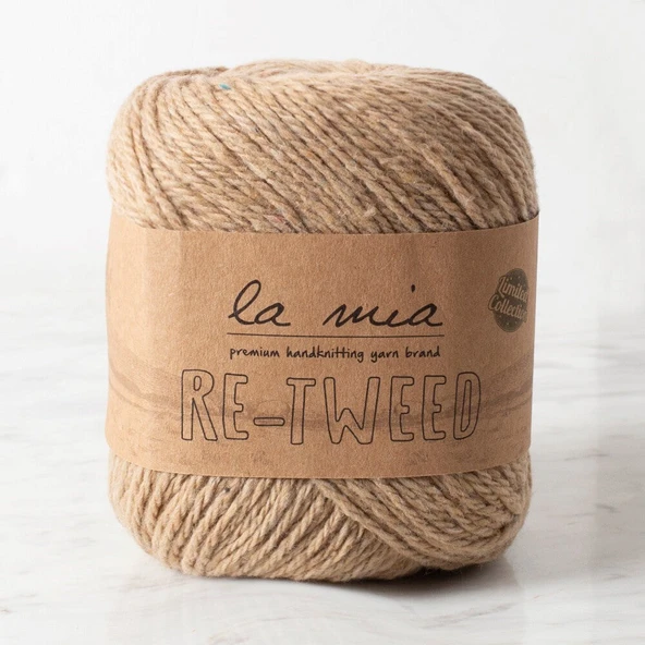 La Mia Re-Tweed Bej Melanj El Örgü İpi - L122 - 34407 ürün görseli 1