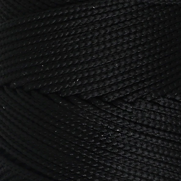 Loren Polyester Soft Macrame Siyah El Örgü İpi - LM040 - 34445 - Resim 2