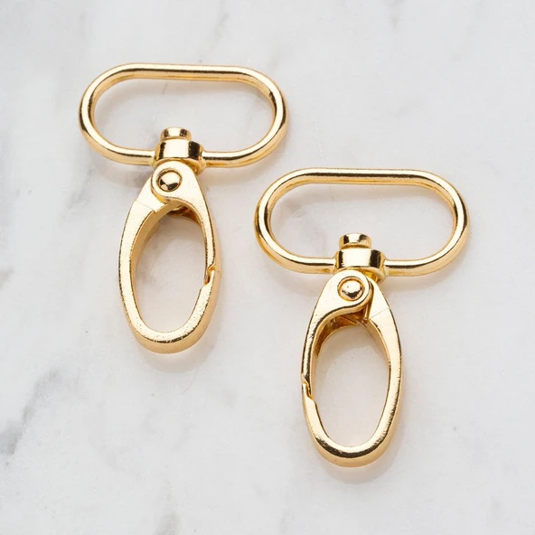 Loren 3 cm 2 li Altın Rengi Makrome Anahtarlık Kan ürün görseli 1