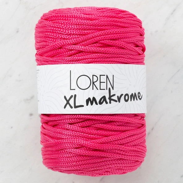 Loren XL Makrome Fuşya El Örgü İpi - R013 - 33713 ürün görseli 1