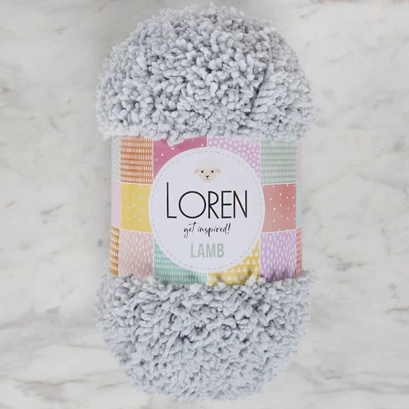 Almira Butik Loren Lamb Açık Gri El Örgü İpi - R044 ürün görseli 1