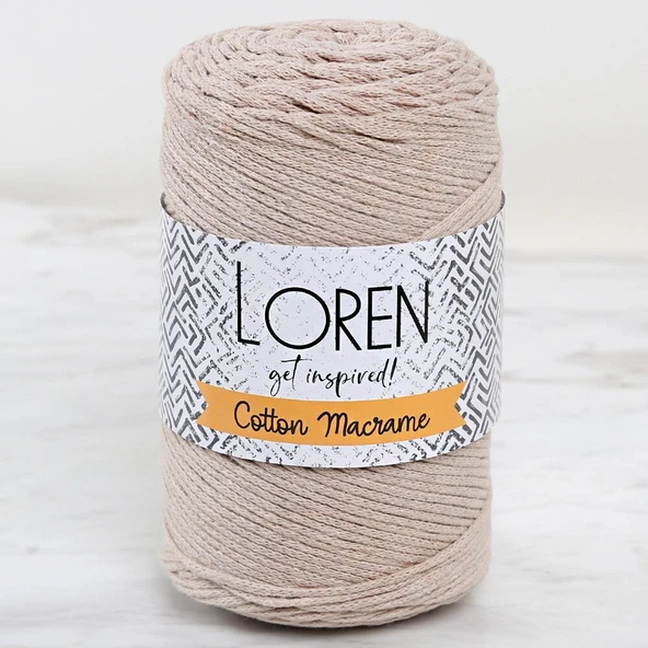 Loren Cotton Macrame Bej - R084 - 34363 - Resim 5