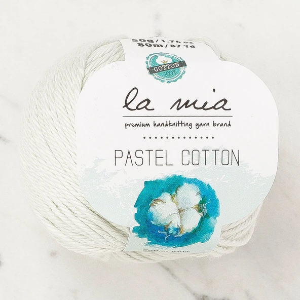 La Mia Pastel Cotton Uçuk Yeşil El Örgü İpi - L176 - 33953 ürün görseli 1