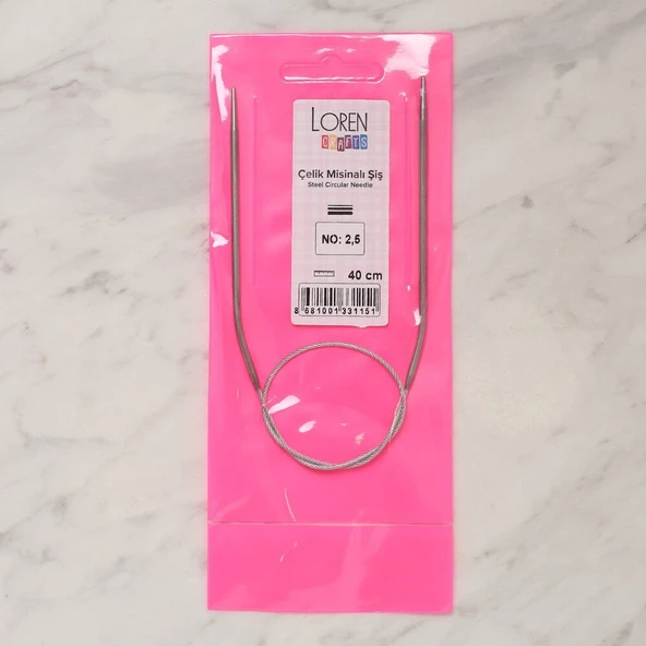 LOREN CRAFTS 2,5 MM ÇELİK MİSİNALI ŞİŞ 40 CM - Resim 4