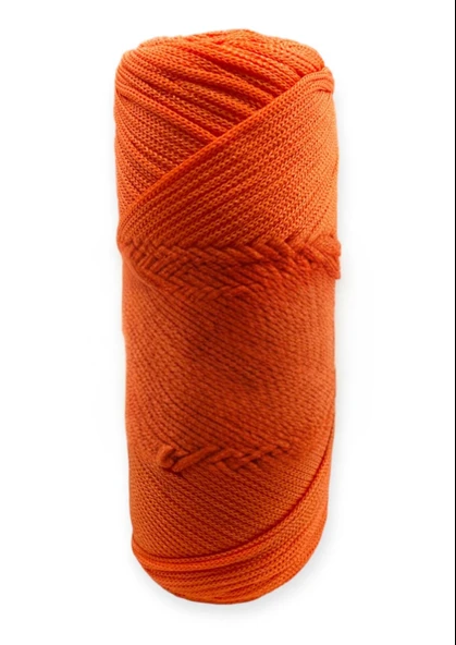 Almira Butik Makrome İpi 3mm Polyester Turuncu Simli ürün görseli 1
