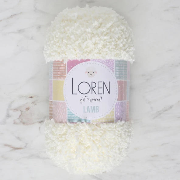 Almira Butik Loren Lamb Açık Krem El Örgü İpi - R019 - 34419 ürün görseli 1