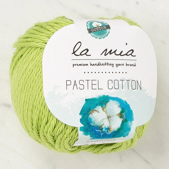 La Mia Pastel Cotton Fıstık Yeşili El Örgü İpi - L186 - 33960 ürün görseli 1