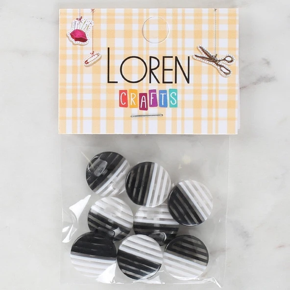 Almira Butik Loren Crafts 8'li Desenli Düğme - 1089 ürün görseli 1
