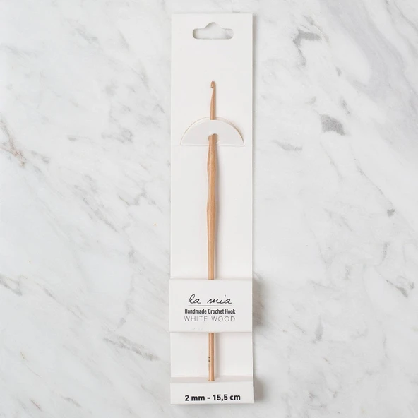 La Mia Whitewood 2 mm 15.5 cm Ahşap Yün Tığ ürün görseli 1