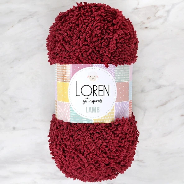 Almira Butik Loren Lamb Mürdüm El Örgü İpi - R014 ürün görseli 1