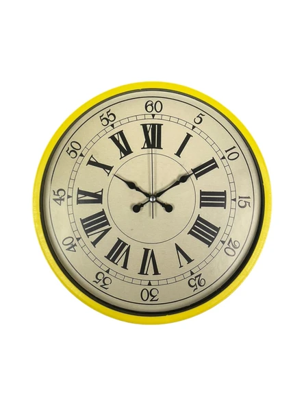 36 Cm Sarı Retro Duvar Saati - Resim 2