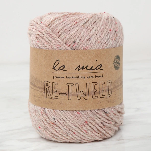 La Mia Re-Tweed Bej  Melanj El Örgü İpi - L022 ürün görseli 1