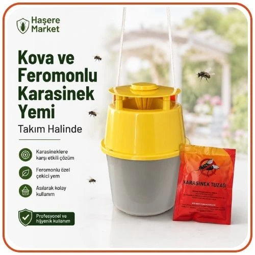 Kara Sinek Yakalama Tuzağı | Kova ve Yem Takım Halinde ürün görseli 1