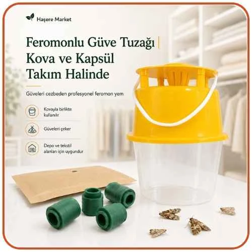 Feremonlu Güve Tuzağı | Kova ve Kapsül Takım Halinde ürün görseli 1