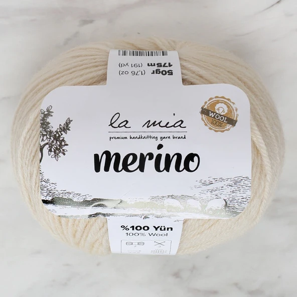 La Mia Merino Bej El Örgü İpi - L051 - 33778 ürün görseli 1