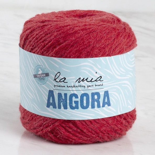 La Mia Angora 50gr Kırmızı El Örgü İpi - L004 - 33799 ürün görseli 1