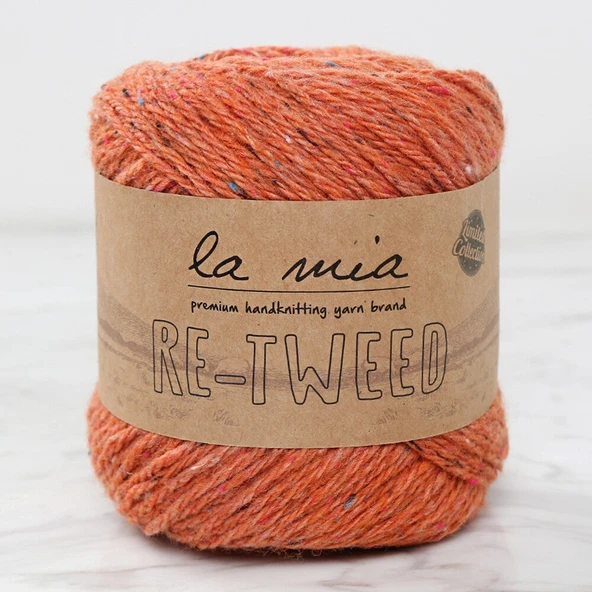 La Mia Re-Tweed Turuncu Melanj El Örgü İpi - L144 ürün görseli 1